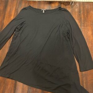 Eileen Fisher Black Asymmetrical Top